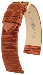 Hirsch Strap Hirsch Lizard - maro auriu, strălucire - 18 mm - M - Střední délka - 16 mm - De aur + 5 ani garanție și cadou GRATUIT (P77014)