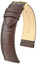 Hirsch Curea Hirsch Duke (NO QR) - maro - 24 mm - L - Standardní délka (doporučujeme) - 22 mm - Argint + 5 ani garanție și cadou GRATUIT (P89707)