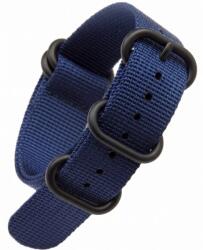 Helveti Curea NATO ZULU albastră (cataramă neagră) 22 mm + 5 ani garanție și cadou GRATUIT (P134367)