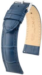 Hirsch Curea Hirsch Duke - albastră - 14 mm - M - Střední délka - 12 mm - Argint + 5 ani garanție și cadou GRATUIT (P78302)