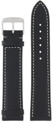Junkers Curea din piele Junkers XL 22 mm - neagră/cusătură albă + 5 ani garanție și cadou GRATUIT (P95164)