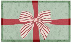 Artsy Mats Изтривалка с коледен мотив от рециклирана пластмаса 40x70 cm Red & White Stripe Bow - Artsy Doormats (DMW-STRIPEYBOW-7040)