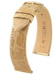 Hirsch Curea Hirsch Genuine Croco - bej, lucios - 16 mm - M - Střední délka - 14 mm - Aur roz + 5 ani garanție și cadou GRATUIT (P107172)