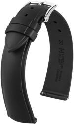 Hirsch Curea Hirsch Urbane - neagră - 20 mm - L - Standardní délka (doporučujeme) - 16 mm - Argint + 5 ani garanție și cadou GRATUIT (P40527)