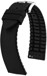 Hirsch Curea Hirsch Arne - negru - 21 mm - L - Standardní délka (doporučujeme) - 20 mm - Argint + 5 ani garanție și cadou GRATUIT (P95654)