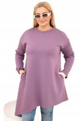 Kesi Plus Size női Ruha viszkózból, laza fazonnal és lila (5907302613806)