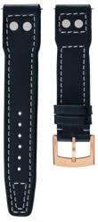 Biatec Curea din piele Biatec Pilot | Albastră - 20 mm - De aur + 5 ani garanție și cadou GRATUIT