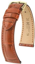 Hirsch Curea Hirsch London Alligator - maro auriu, mat - 18 mm - L - Standardní délka (doporučujeme) - 16 mm - De aur + 5 ani garanție și cadou GRATUIT (P80927)
