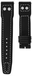 Biatec Curea din piele Biatec Pilot | Neagră - 20 mm - Fără cataramă + 5 ani garanție și cadou GRATUIT (P106432)