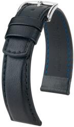 Hirsch Curea Hirsch Runner - negru - 24 mm - L - Standardní délka (doporučujeme) - 22 mm - Argint + 5 ani garanție și cadou GRATUIT (P40550)