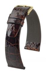 Hirsch Curea Hirsch Prestige Crocodile - maro - 14 mm - M - Střední délka - 12 mm - De aur + 5 ani garanție și cadou GRATUIT (P83759)