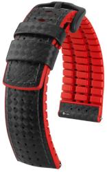 Hirsch Curea Hirsch Ayrton - negru-roșu - 22 mm - L - Standardní délka (doporučujeme) - 20 mm - Negru + 5 ani garanție și cadou GRATUIT (P77105)