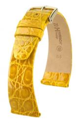 Hirsch Curea Hirsch Prestige Crocodile - galbenă - 19 mm - L - Standardní délka (doporučujeme) - 14 mm - Aur roz + 5 ani garanție și cadou GRATUIT (P99482)