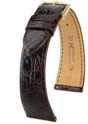Hirsch Curea Hirsch Genuine Croco - maro, lucioasă - 20 mm - L - Standardní délka (doporučujeme) - 18 mm - De aur + 5 ani garanție și cadou GRATUIT (P80555)