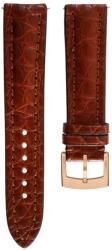 Biatec Curea din piele Biatec crocodil autentic | Maro deschis - 20 mm - De aur + 5 ani garanție și cadou GRATUIT