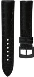 Biatec Curea din piele Biatec crocodil autentic | Negru - 20 mm - Negru + 5 ani garanție și cadou GRATUIT (P106453)