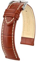 Hirsch Curea Hirsch Modena - maro auriu - 20 mm - L - Standardní délka (doporučujeme) - 18 mm - Argint + 5 ani garanție și cadou GRATUIT (P78867)