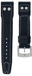 Biatec Curea din piele Biatec Pilot | Albastră - 20 mm - Argint + 5 ani garanție și cadou GRATUIT
