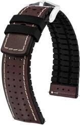Hirsch Curea Hirsch Tiger - maro - 22 mm - L - Standardní délka (doporučujeme) - 20 mm - Argint + 5 ani garanție și cadou GRATUIT (P133494)