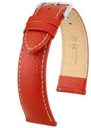 Hirsch Curea Hirsch Kansas - roșie, cusături albe - 22 mm - L - Standardní délka (doporučujeme) - 20 mm - Argint + 5 ani garanție și cadou GRATUIT (P39426)