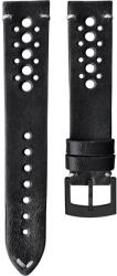 Biatec Curea din piele Biatec | Neagră Racing - 20 mm - Negru + 5 ani garanție și cadou GRATUIT