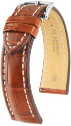 Hirsch Curea Hirsch Capitano - maro auriu - 22 mm - L - Standardní délka (doporučujeme) - 20 mm - Argint + 5 ani garanție și cadou GRATUIT (P90214)