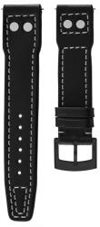 Biatec Curea din piele Biatec Pilot | Neagră - 20 mm - Negru + 5 ani garanție și cadou GRATUIT (P106433)