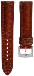 Biatec Curea din piele Biatec crocodil autentic | Maro deschis - 20 mm - Argint + 5 ani garanție și cadou GRATUIT