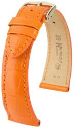 Hirsch Curea Hirsch London Alligator - portocalie, mată - 21 mm - L - Standardní délka (doporučujeme) - 18 mm - Aur roz + 5 ani garanție și cadou GRATUIT (P96943)