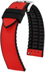 Hirsch Curea Hirsch Arne - roșie - 22 mm - L - Standardní délka (doporučujeme) - 20 mm - Argint + 5 ani garanție și cadou GRATUIT (P92202)