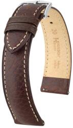 Hirsch Curea Hirsch Boston - maro - 22 mm - L - Standardní délka (doporučujeme) - 20 mm - Argint + 5 ani garanție și cadou GRATUIT (P39795)