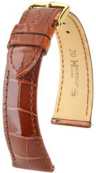 Hirsch Curea Hirsch London Alligator - maro auriu, luciu - 17 mm - M - Střední délka - 14 mm - De aur + 5 ani garanție și cadou GRATUIT (P87130)