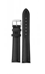 Junkers Curea din piele Junkers XL 22mm negru/ alb cusături - 22 mm + 5 ani garanție și cadou GRATUIT (P65718)