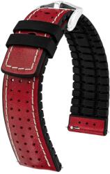 Hirsch Curea Hirsch Tiger - roșie - 20 mm - L - Standardní délka (doporučujeme) - 18 mm - Argint + 5 ani garanție și cadou GRATUIT (P133490)
