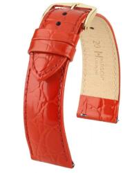 Hirsch Curea Hirsch Crocograin - roșie - 16 mm - M - Střední délka - 14 mm - De aur + 5 ani garanție și cadou GRATUIT (P79949)