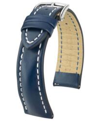Hirsch Curea Hirsch Heavy Calf - albastru - 22 mm - L - Standardní délka (doporučujeme) - 18 mm - Argint + 5 ani garanție și cadou GRATUIT (P77141)