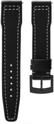 Biatec Curea din piele Biatec Marine | Neagră - 20 mm - Negru + 5 ani garanție și cadou GRATUIT