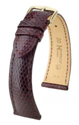 Hirsch Curea Hirsch London Lizard - vișiniu, lucios - 22 mm - L - Standardní délka (doporučujeme) - 18 mm - Aur roz + 5 ani garanție și cadou GRATUIT (P100955)