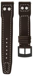 Biatec Curea din piele Biatec Pilot | Maro închis - 20 mm - Negru + 5 ani garanție și cadou GRATUIT