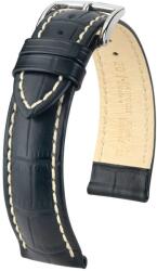 Hirsch Curea Hirsch Modena - neagră - 19 mm - L - Standardní délka (doporučujeme) - 18 mm - Argint + 5 ani garanție și cadou GRATUIT (P77651)