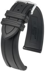 Hirsch Curea Hirsch Hevea - neagră - 18 mm - L - Standardní délka (doporučujeme) - 16 mm - Argint + 5 ani garanție și cadou GRATUIT (P48787)