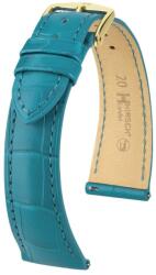 Hirsch Curea Hirsch London Alligator - turcoaz, mat - 18 mm - L - Standardní délka (doporučujeme) - 16 mm - Argint + 5 ani garanție și cadou GRATUIT (P99970)