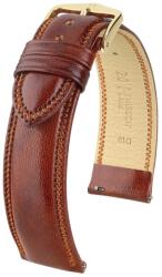 Hirsch Curea Hirsch Ascot - maro auriu - 20 mm - L - Standardní délka (doporučujeme) - 18 mm - De aur + 5 ani garanție și cadou GRATUIT (P77097)