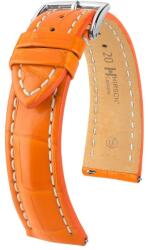 Hirsch Curea Hirsch Capitano - portocalie - 22 mm - L - Standardní délka (doporučujeme) - 20 mm - De aur + 5 ani garanție și cadou GRATUIT (P86463)