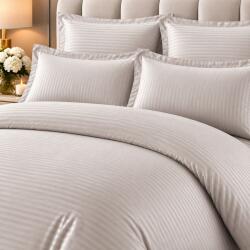 East Comfort Lenjerie de pat Damasc Premium Uni, 6 piese, 2 persoane, Cearsaf 220×240, Husa pilota 200×230, 4 fete de perna, Culoare Gri descris (DIV-D200) Lenjerie de pat