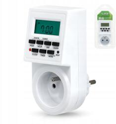  Elektronikus időprogramozó Timer aljzathoz Kijelző Kikapcsoló (programator FLAX2)