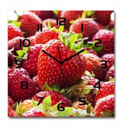 TULUP Nagy négyzet alakú üveg falióra Eper 60x60 cm (pl_zsk_60x60_f_73096404)
