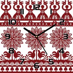 Coloray Üveg falióra Kurpi papír kivágásokkal 30x30cm (pl-zsk-30x30-TD-292)