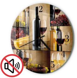 TULUP Fotó Üveg Falióra Irodába Borosüveg Fekete Tippek Fi30 cm (010010500040200171672)