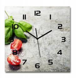 TULUP Függő üveg falióra Paradicsom és bazsalikom 60x60 cm (pl_zsk_60x60_f_98382185)